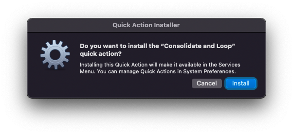 Screenshot of confirmation